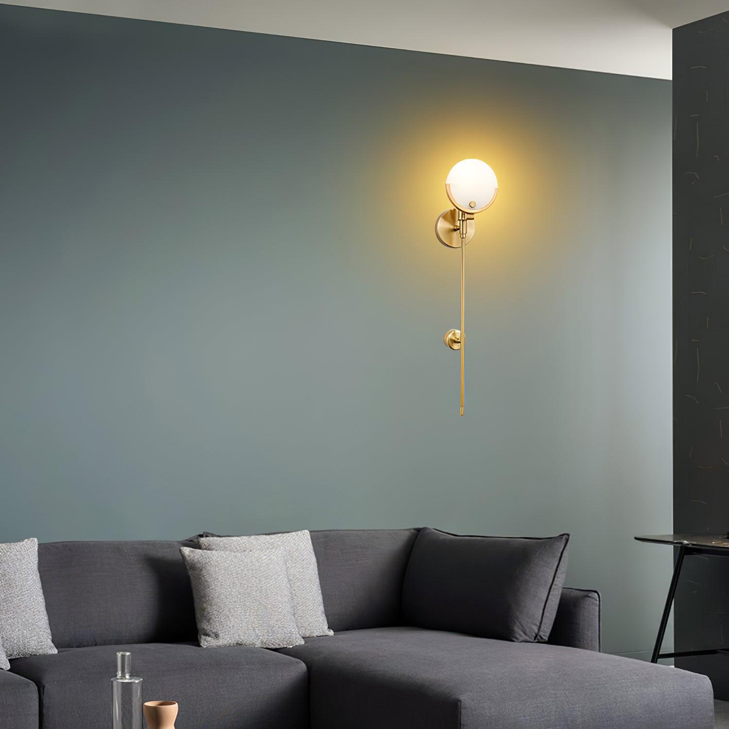 Aminex Sphere Alabaster Wall Light-Neutral Decor
