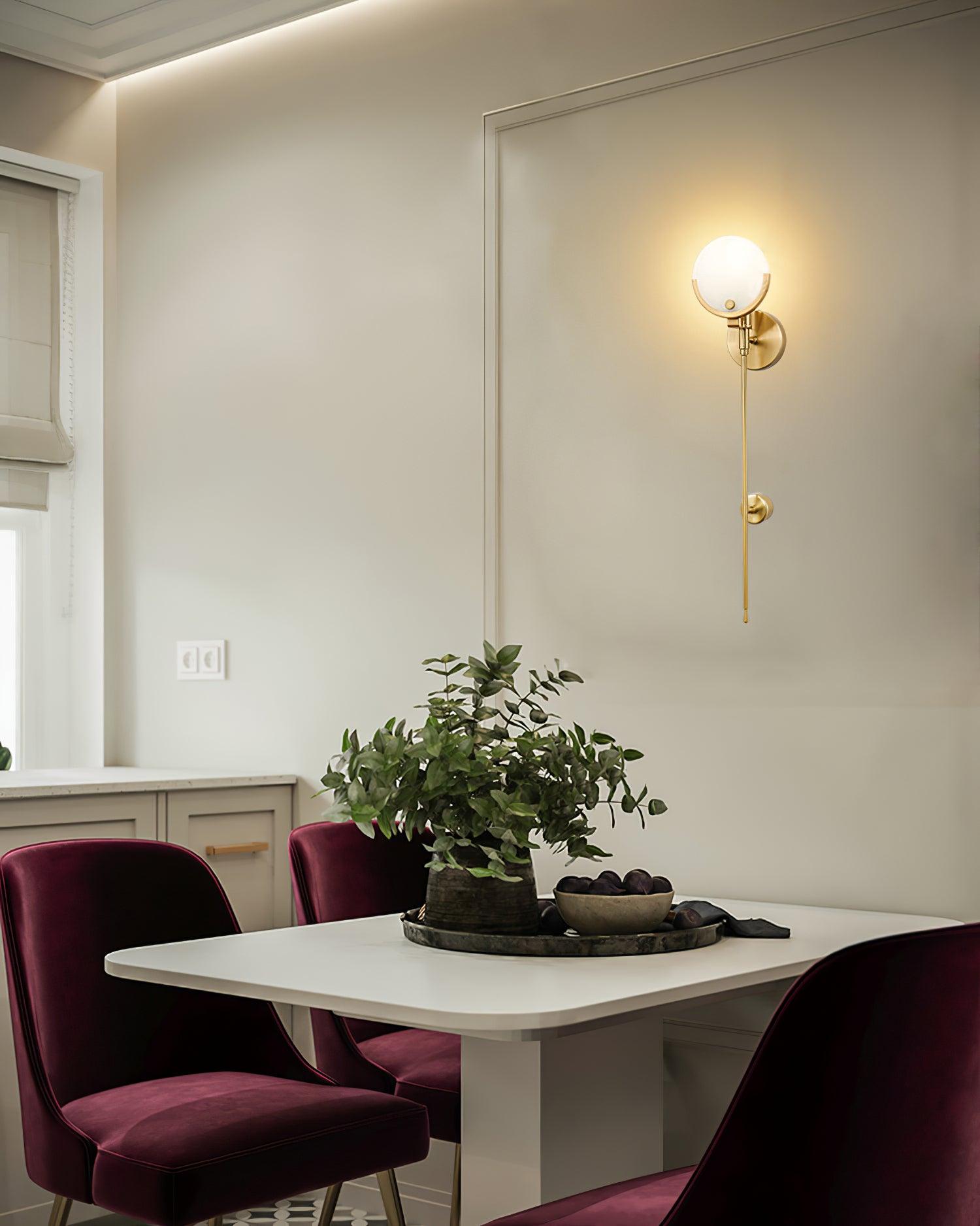 Aminex Sphere Alabaster Wall Light-Neutral Decor