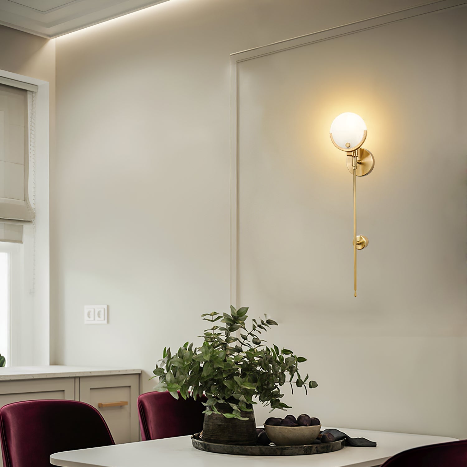 Kristy Brass Sconce Alabaster - Neutralighting