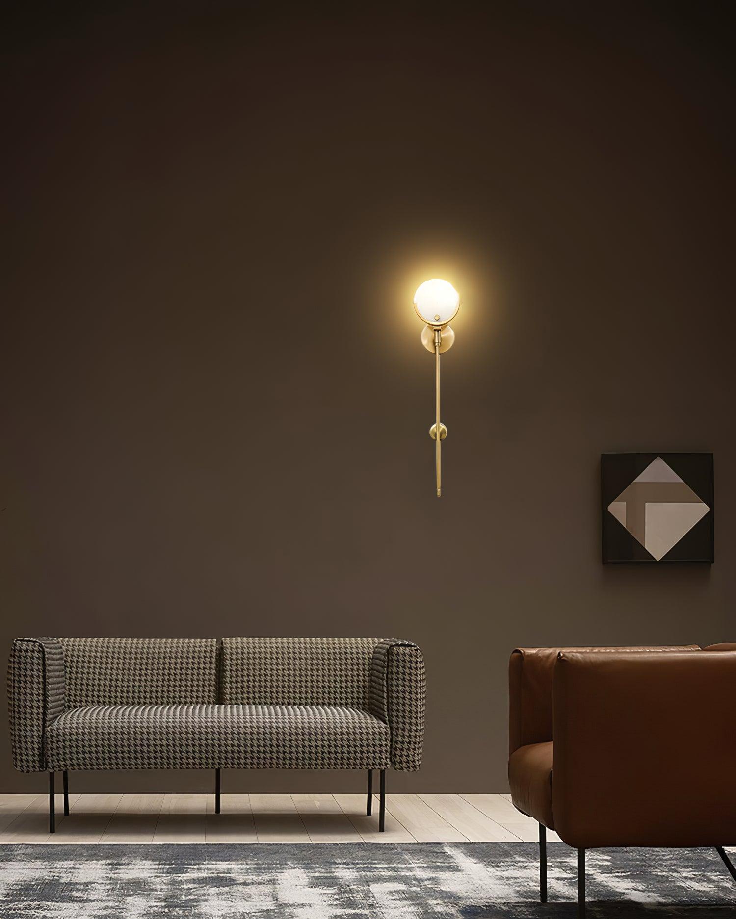 Aminex Sphere Alabaster Wall Light-Neutral Decor
