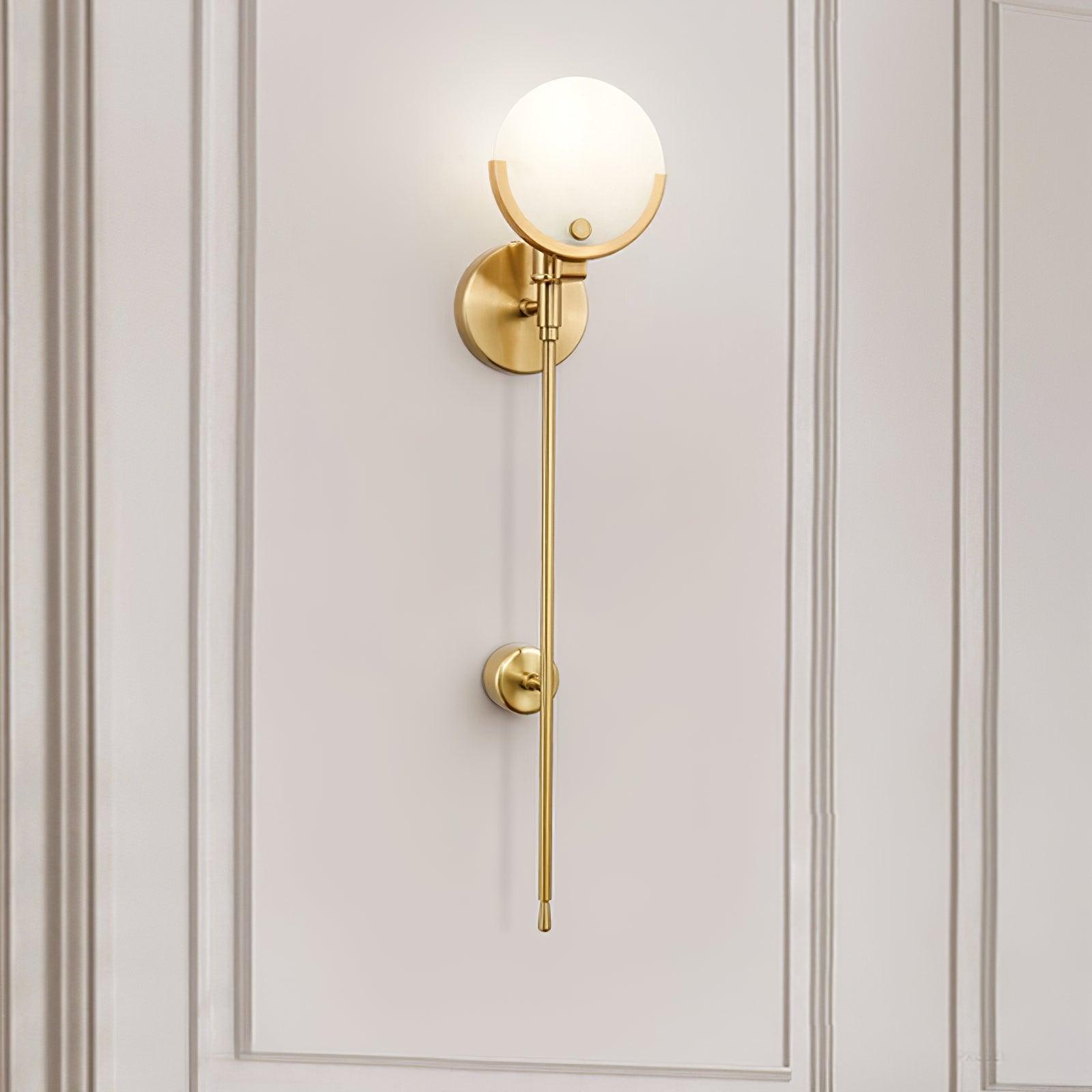Aminex Sphere Alabaster Wall Light-Neutral Decor