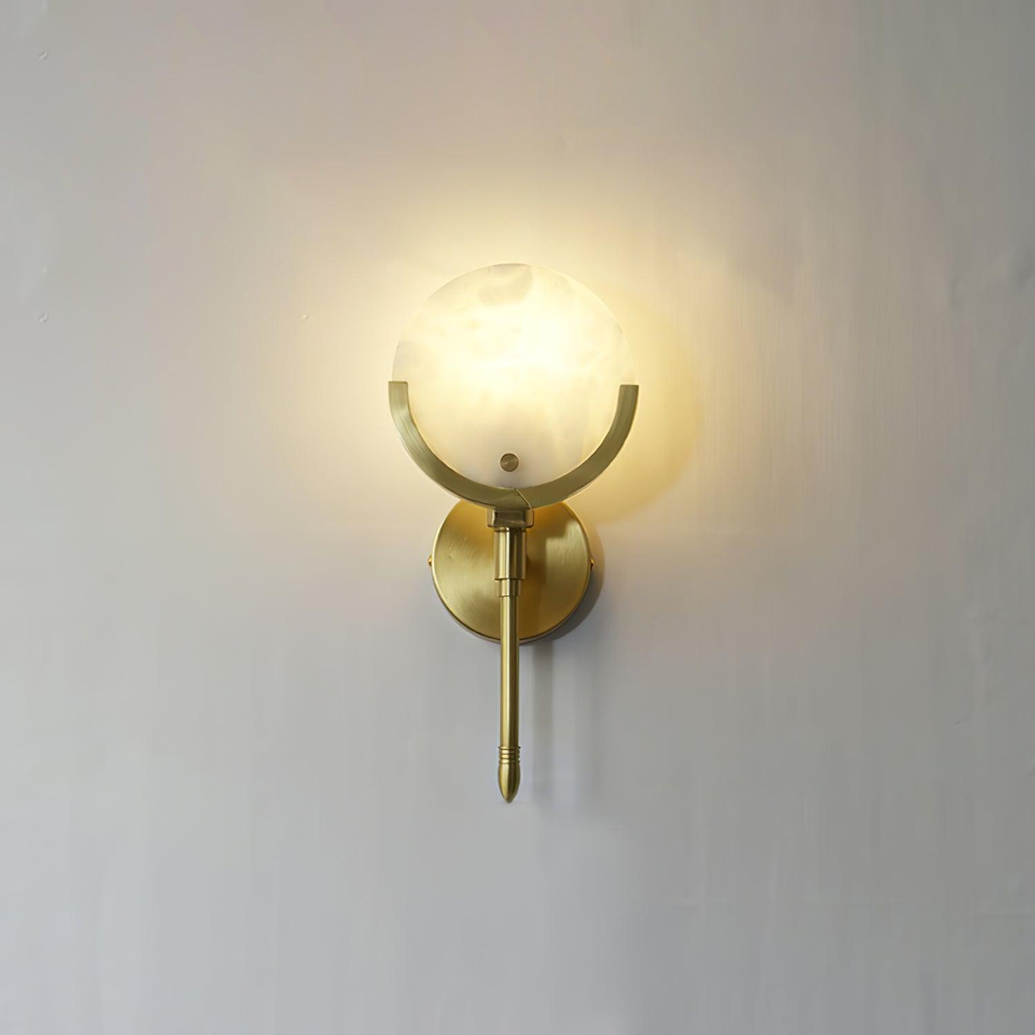 Aminex Sphere Alabaster Wall Light-Neutral Decor