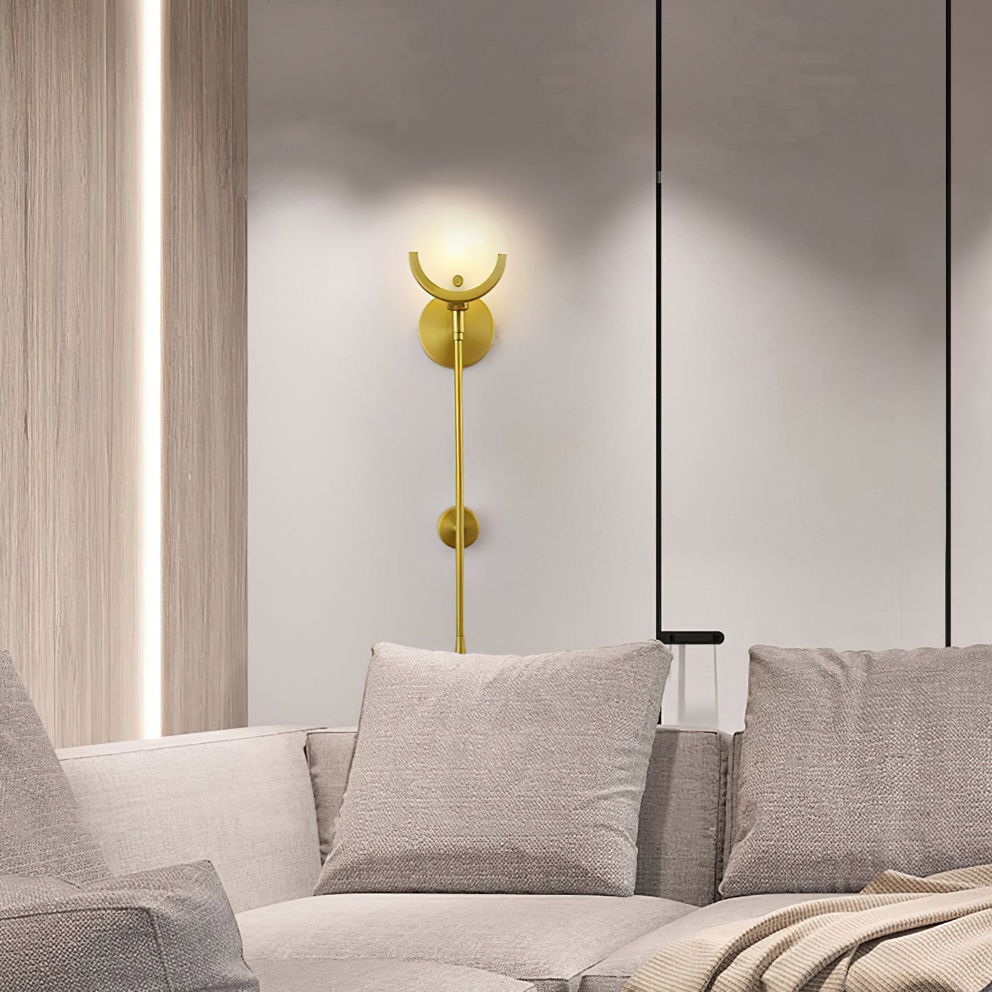 Kristy Brass Sconce Alabaster - Neutralighting