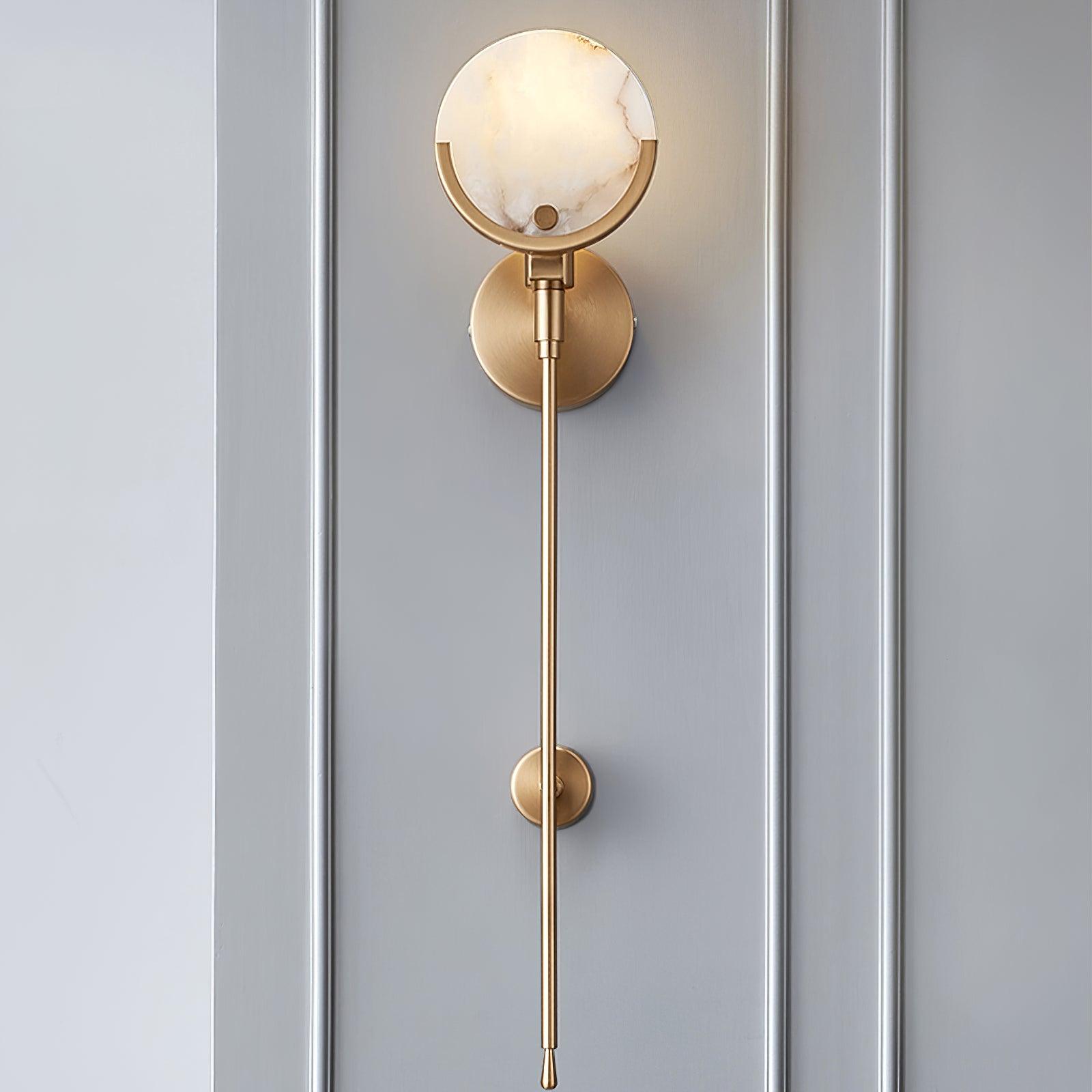 Aminex Sphere Alabaster Wall Light-Neutral Decor