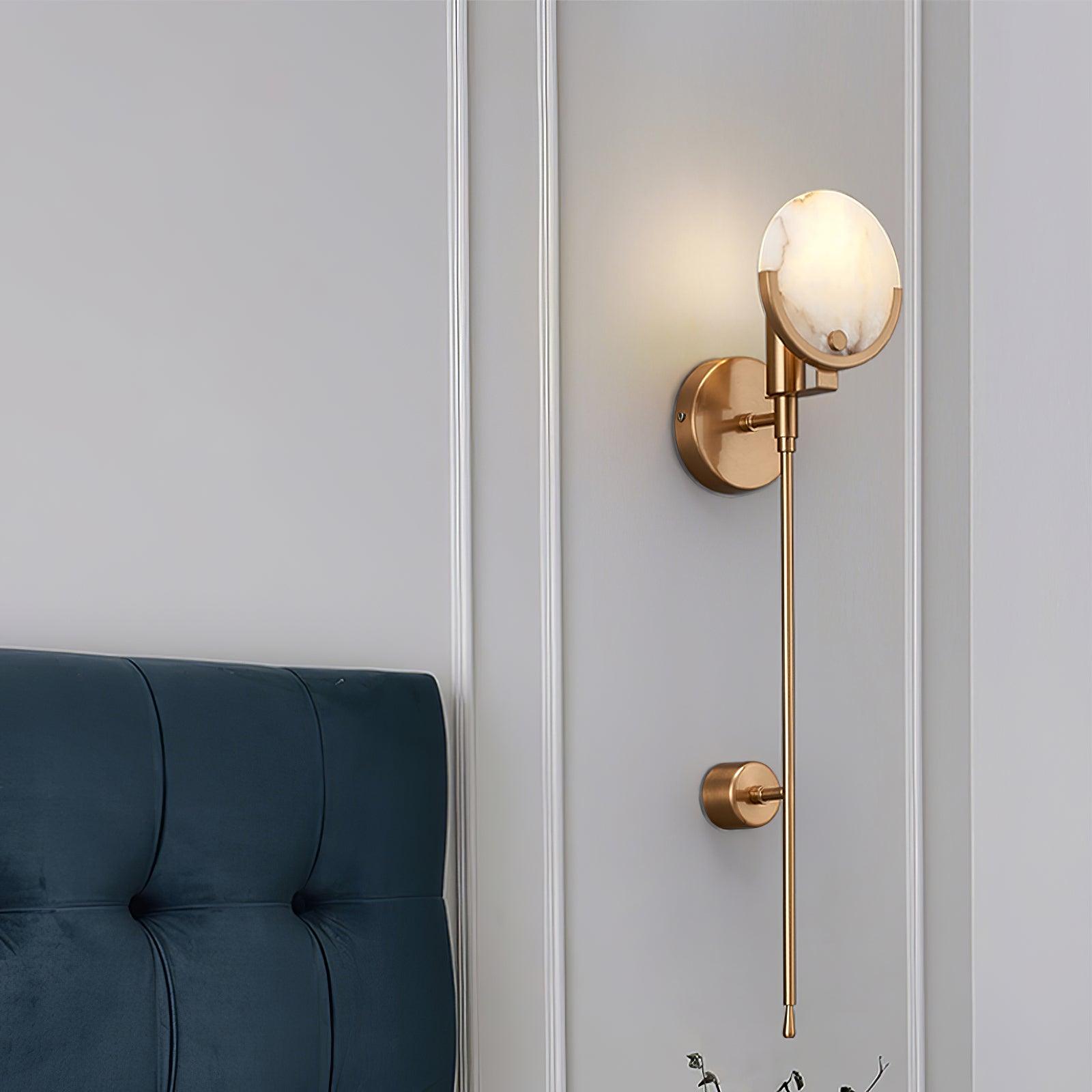 Aminex Sphere Alabaster Wall Light-Neutral Decor