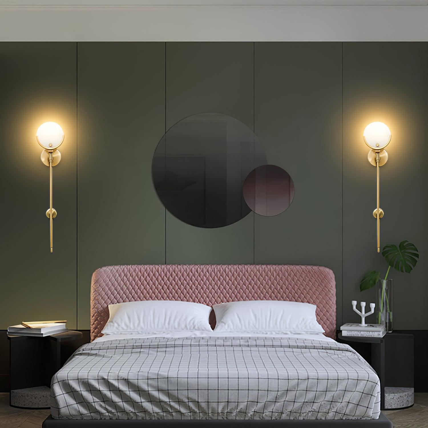 Aminex Sphere Alabaster Wall Light-Neutral Decor