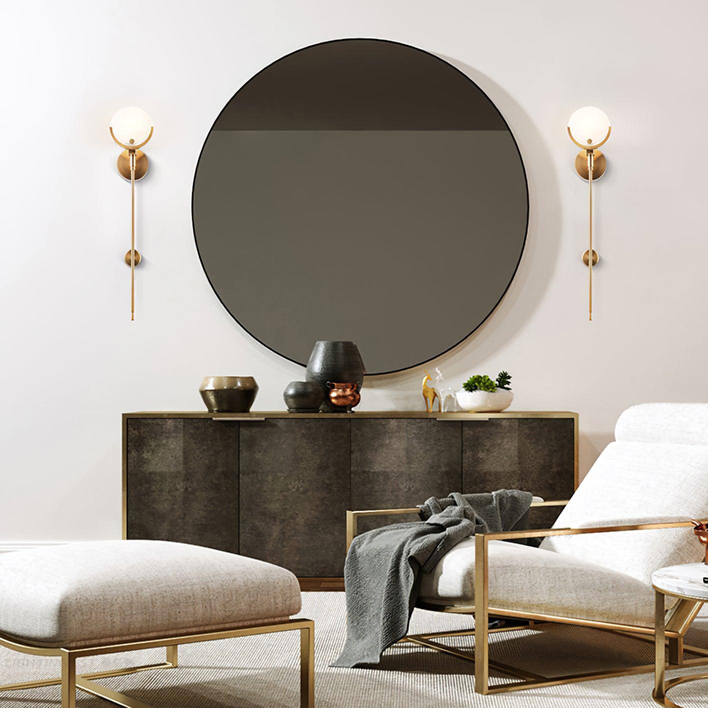 Aminex Sphere Alabaster Wall Light-Neutral Decor
