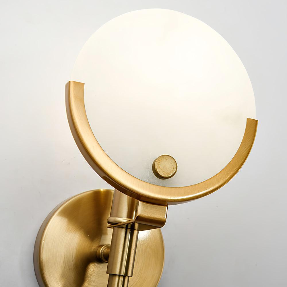Aminex Sphere Alabaster Wall Light-Neutral Decor