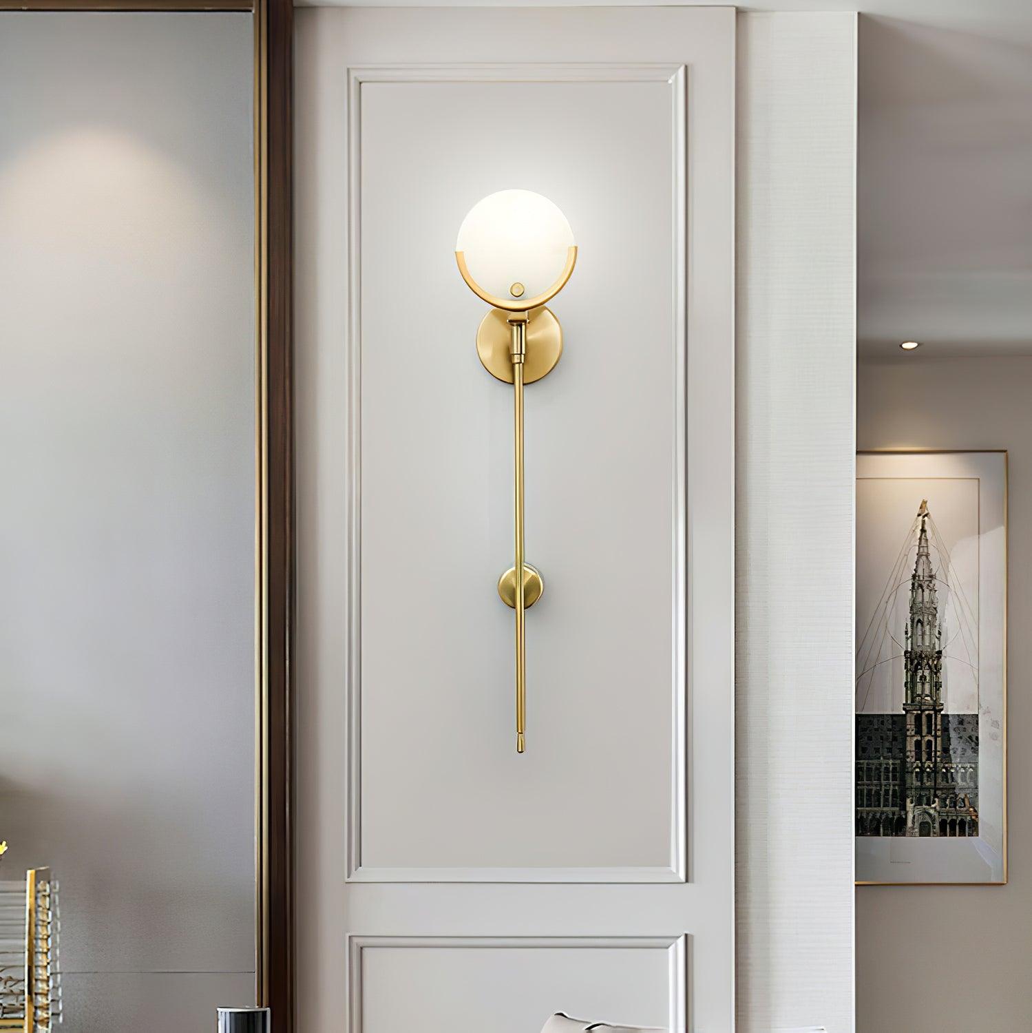 Aminex Sphere Alabaster Wall Light-Neutral Decor