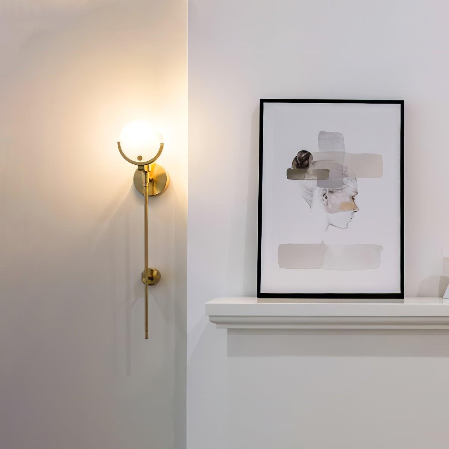 Aminex Sphere Alabaster Wall Light-Neutral Decor