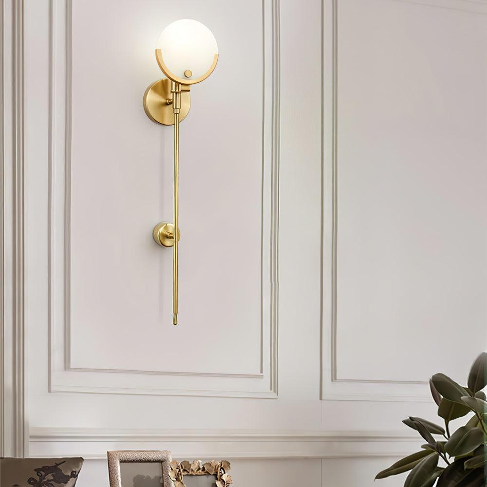 Aminex Sphere Alabaster Wall Light-Neutral Decor