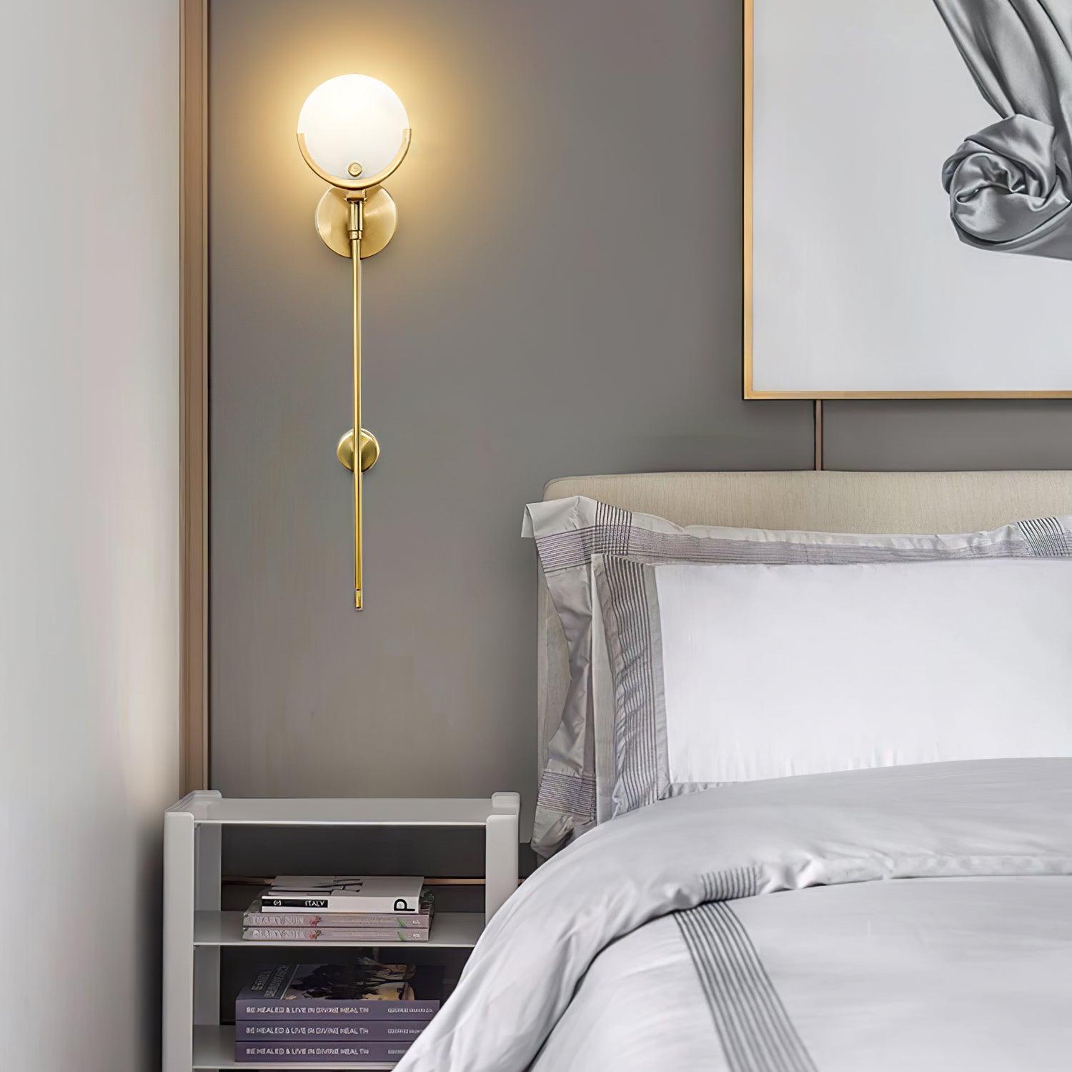 Aminex Sphere Alabaster Wall Light-Neutral Decor