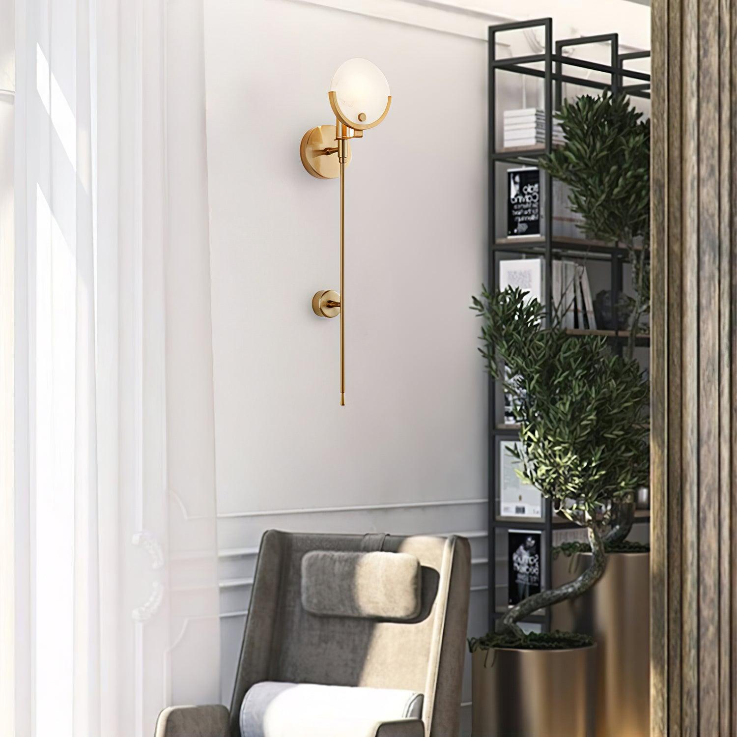 Aminex Sphere Alabaster Wall Light-Neutral Decor