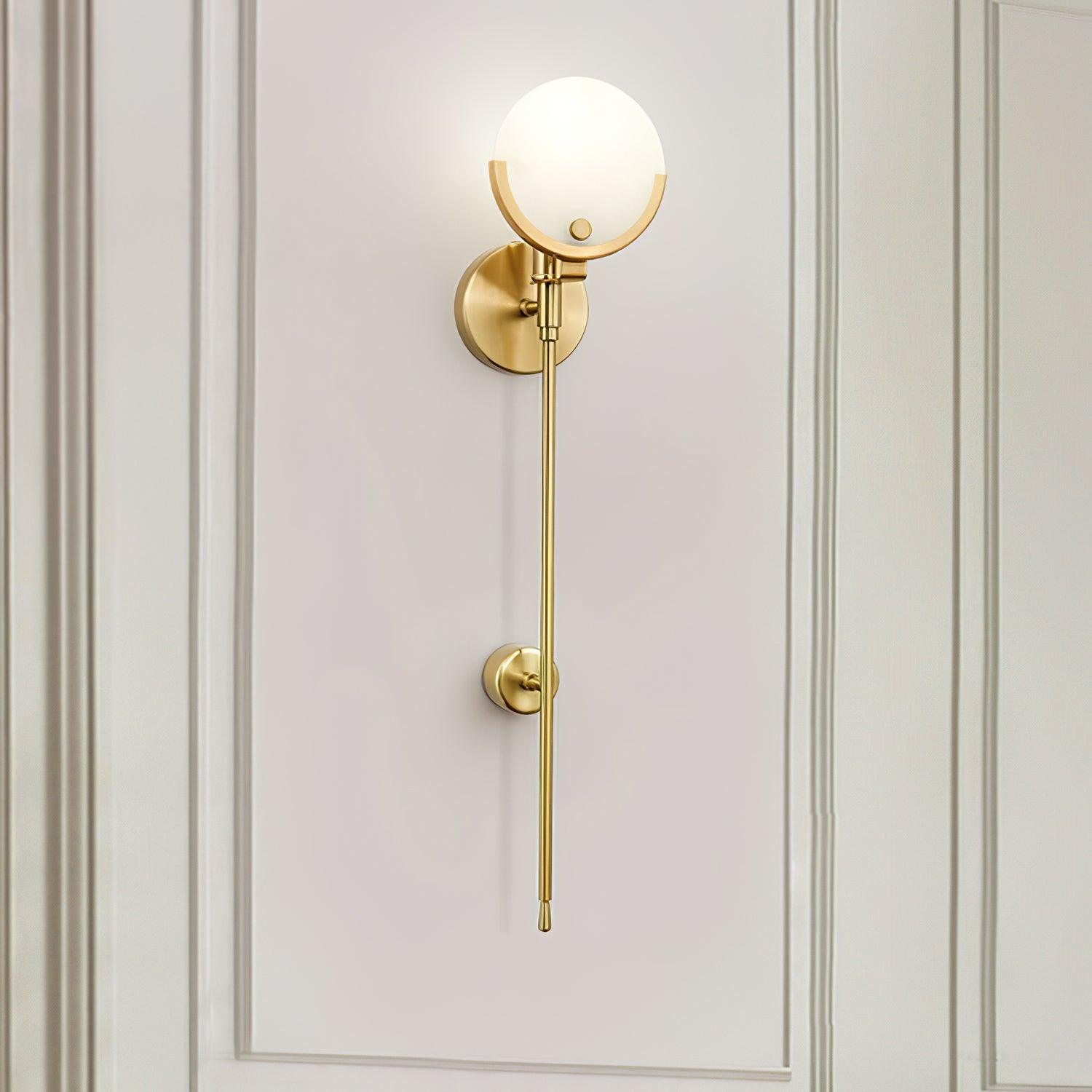 Aminex Sphere Alabaster Wall Light-Neutral Decor