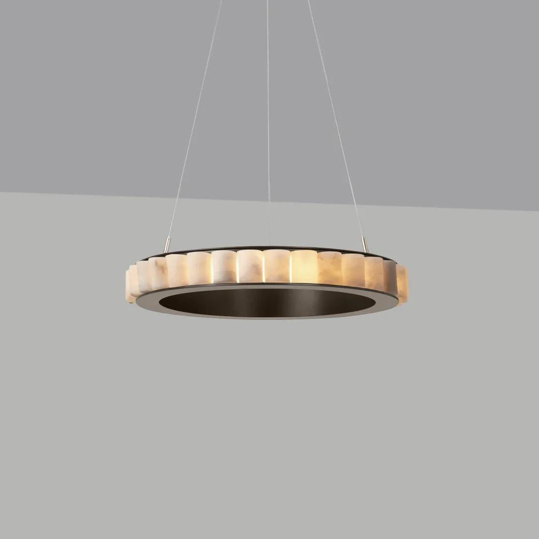 Lyra Postmodern Luxury Stainless Alabaster Chandelier-Neutral Decor