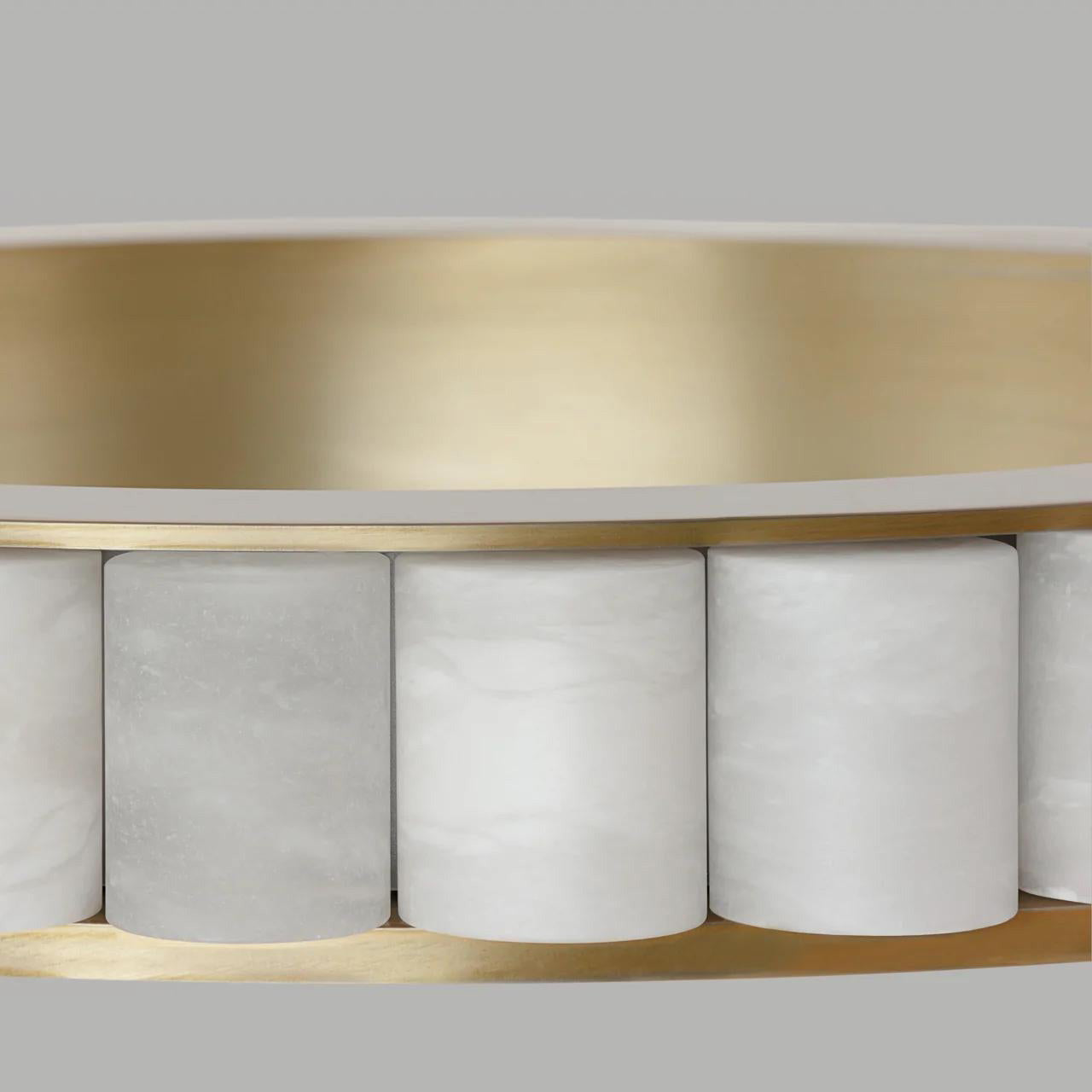 Lyra Postmodern Luxury Stainless Alabaster Chandelier-Neutral Decor