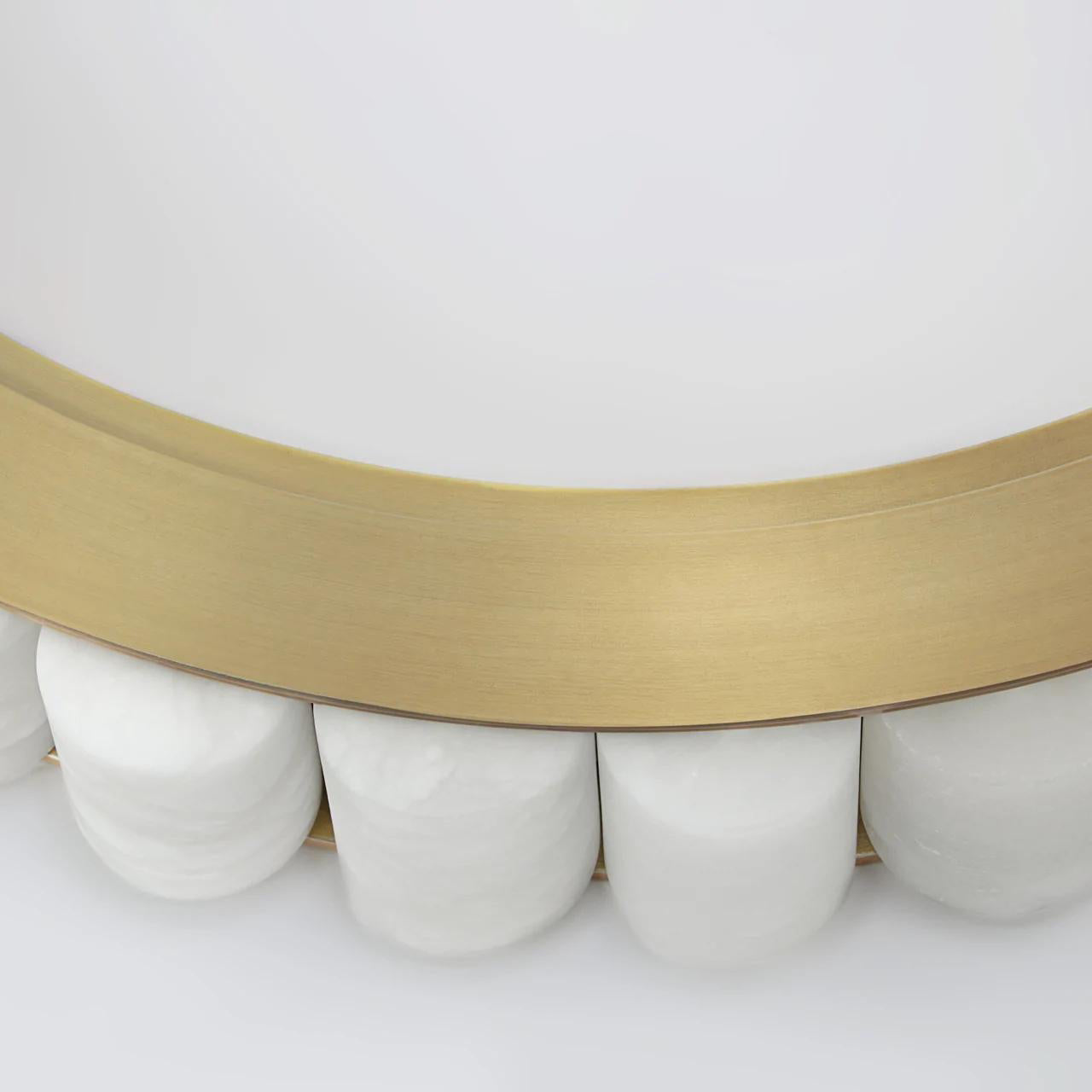 Lyra Postmodern Luxury Stainless Alabaster Chandelier-Neutral Decor