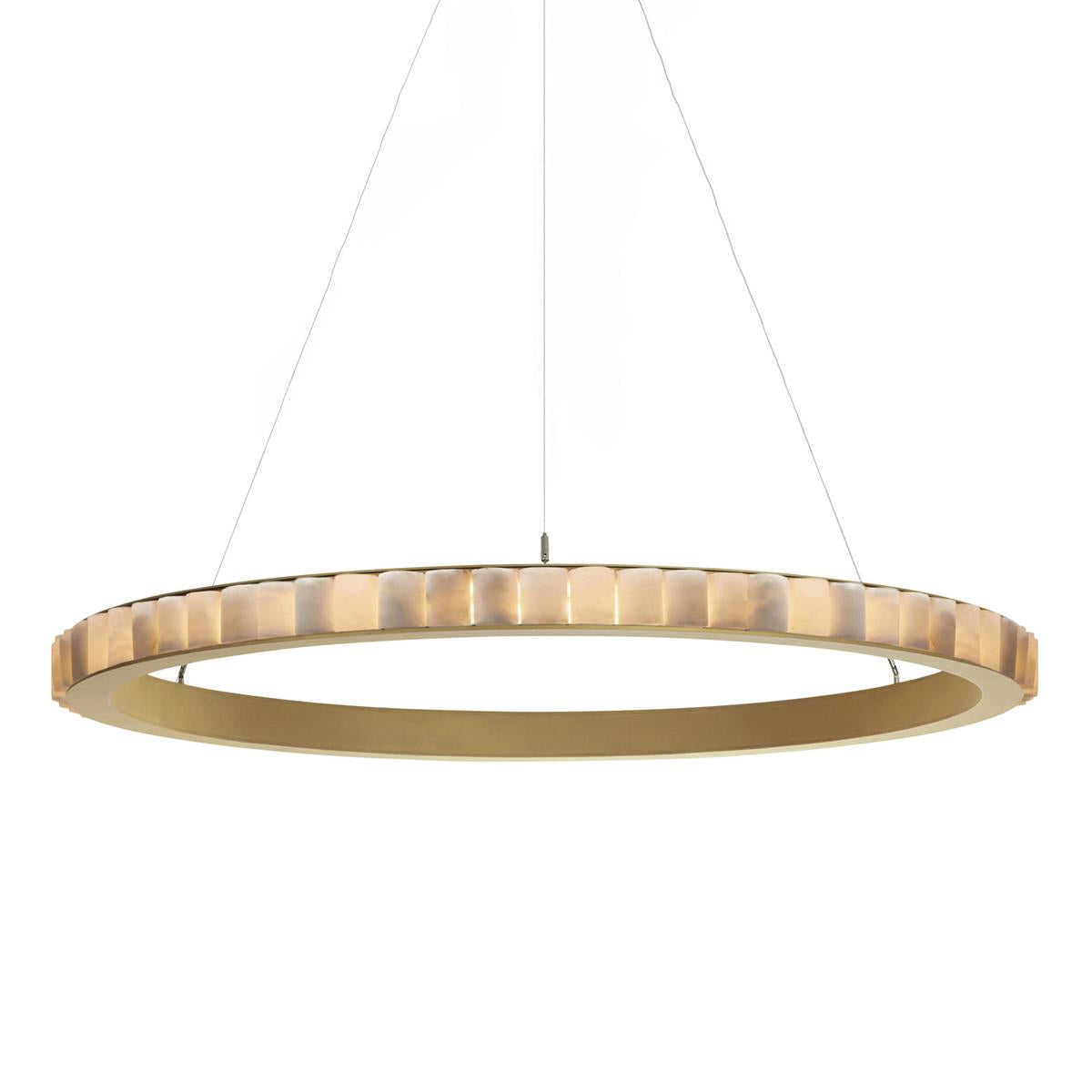 Lyra Postmodern Luxury Stainless Alabaster Chandelier-Neutral Decor