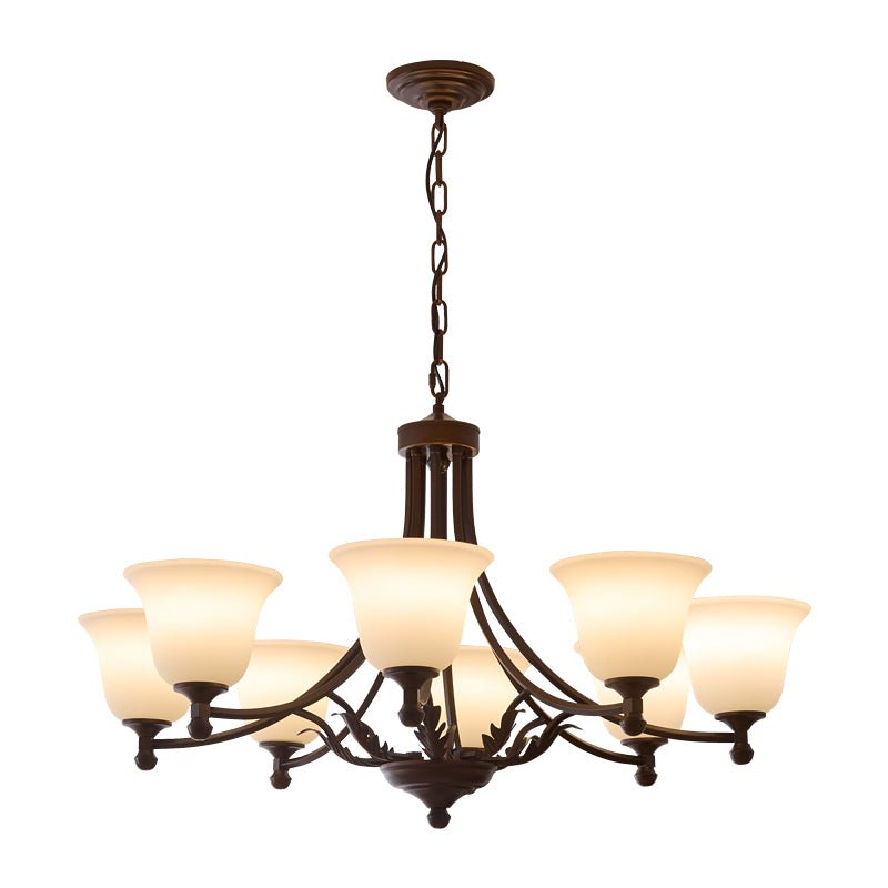 Elorira Traditional Elegance Bloom Glass Chandelier-Neutral Decor
