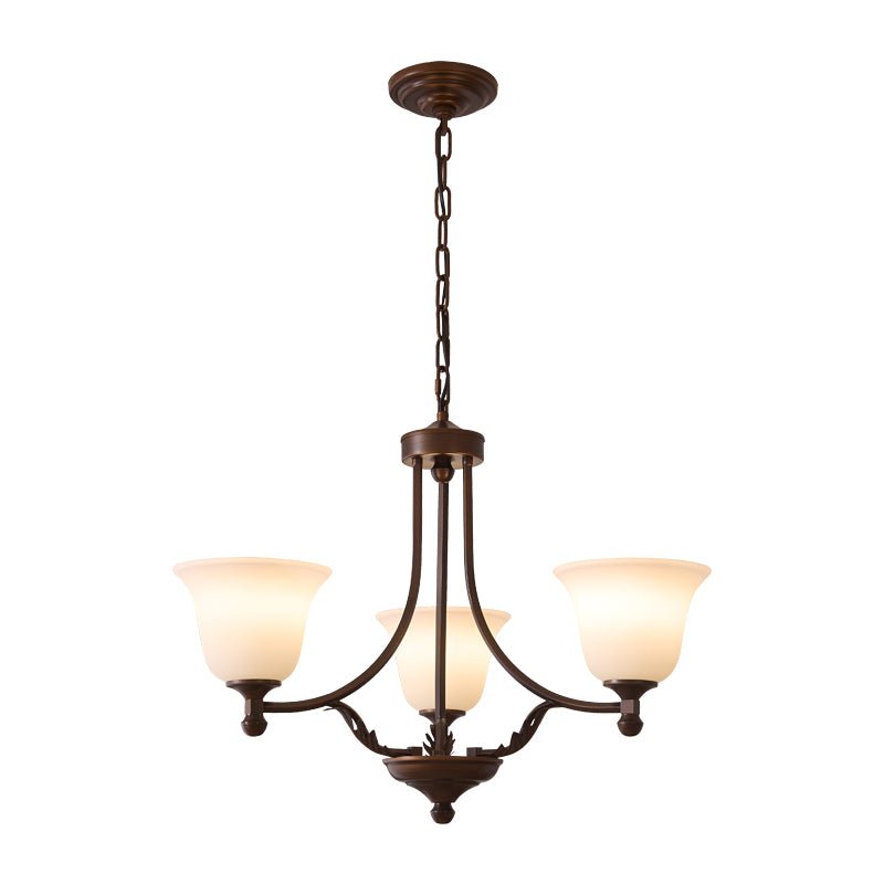 Elorira Traditional Elegance Bloom Glass Chandelier-Neutral Decor