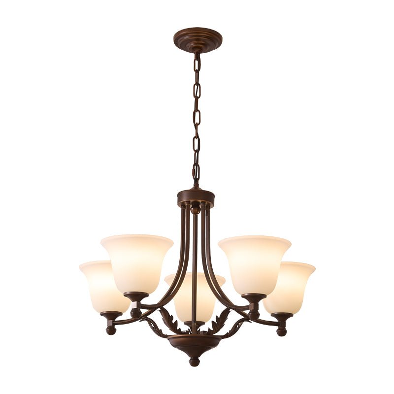 Elorira Traditional Elegance Bloom Glass Chandelier-Neutral Decor
