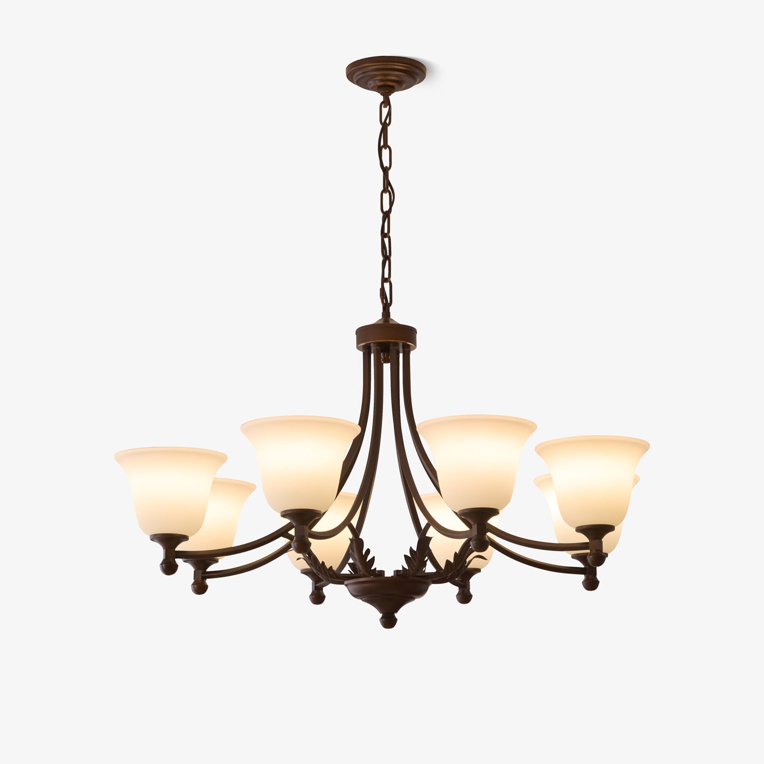 Elorira Traditional Elegance Bloom Glass Chandelier-Neutral Decor