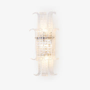 Aurora Wall Sconce Clear Murano Glass Panel Geometric-Neutral Decor
