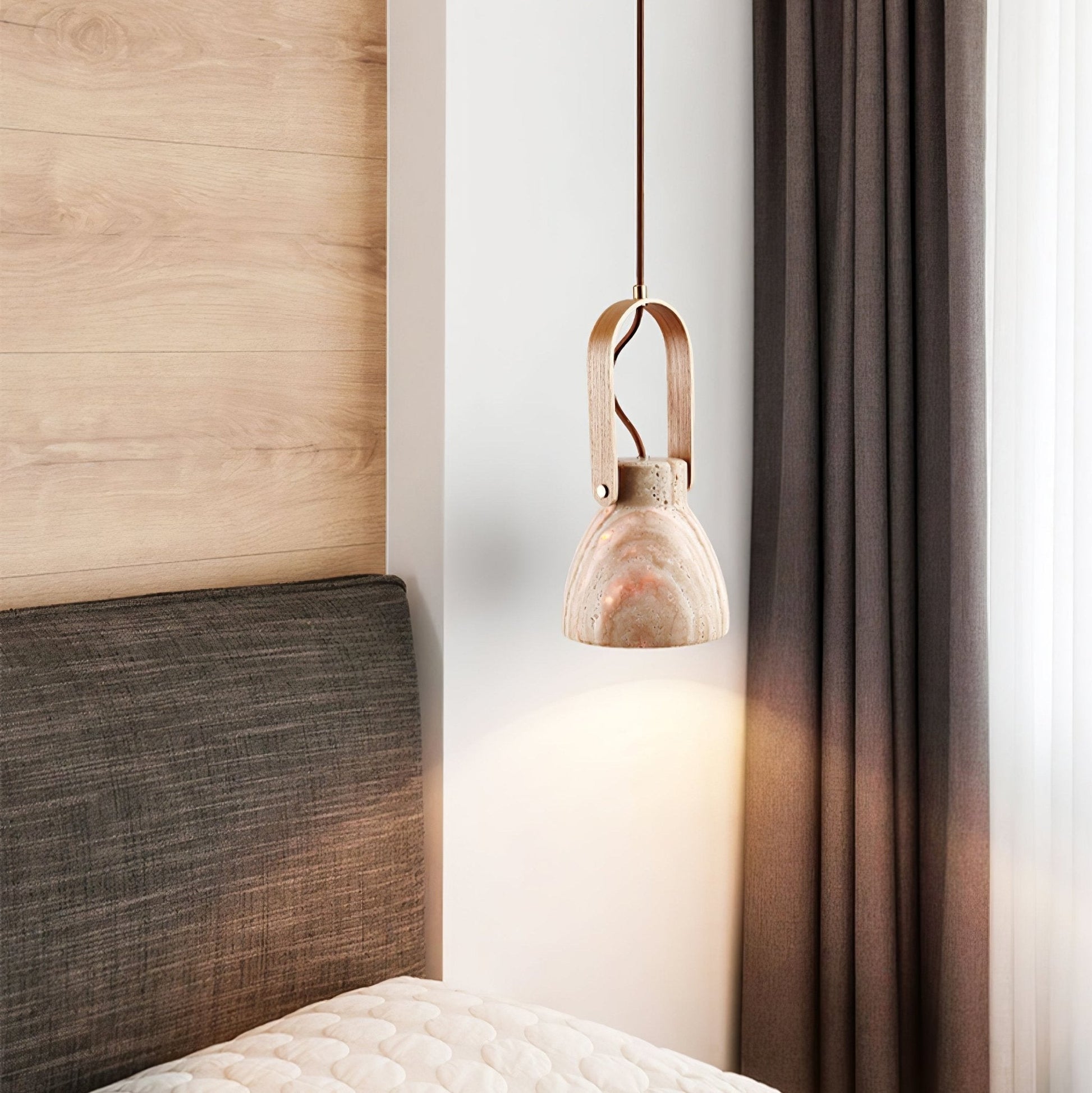 Frix Travertine Pendant Light-Neutral Decor