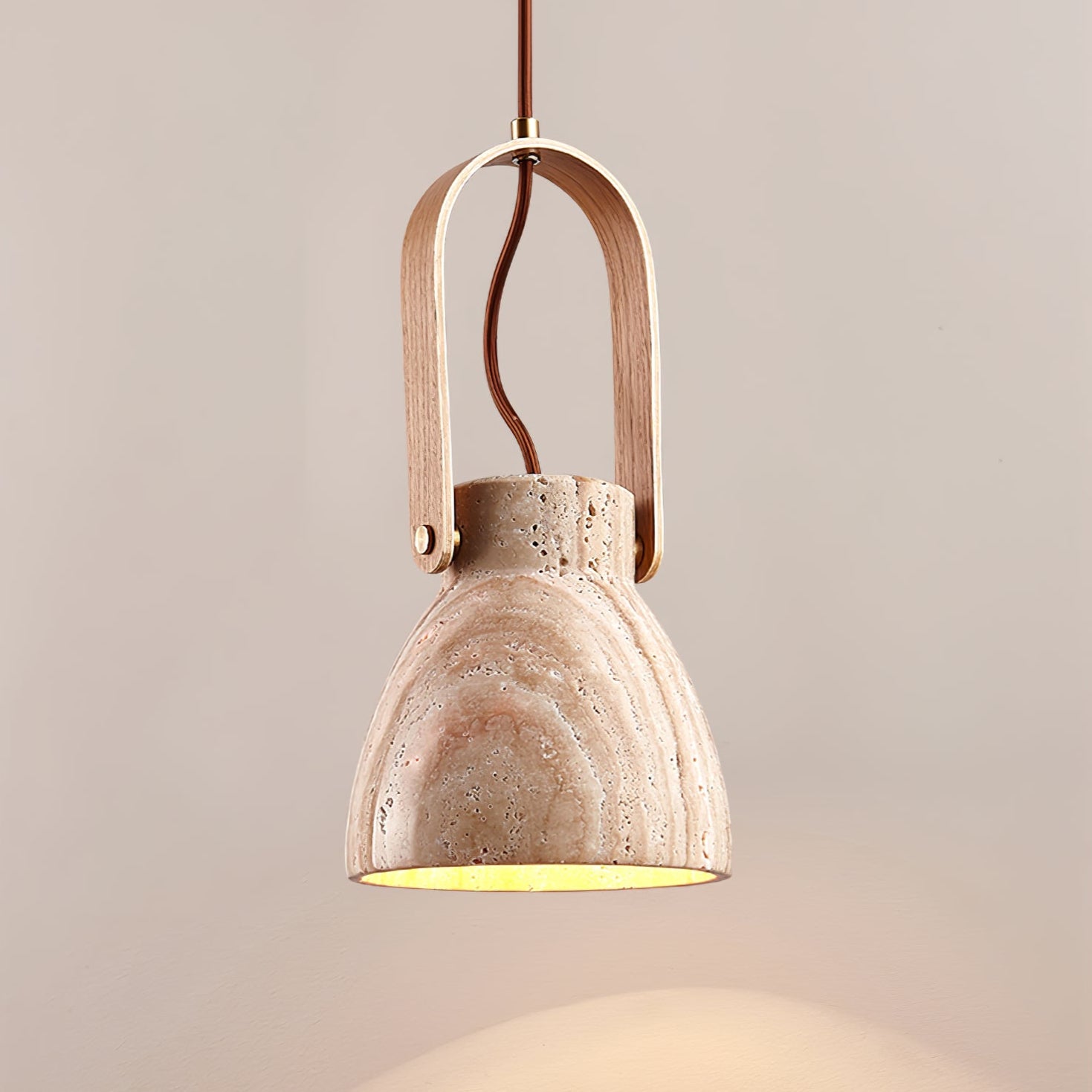 Frix Travertine Pendant Light-Neutral Decor