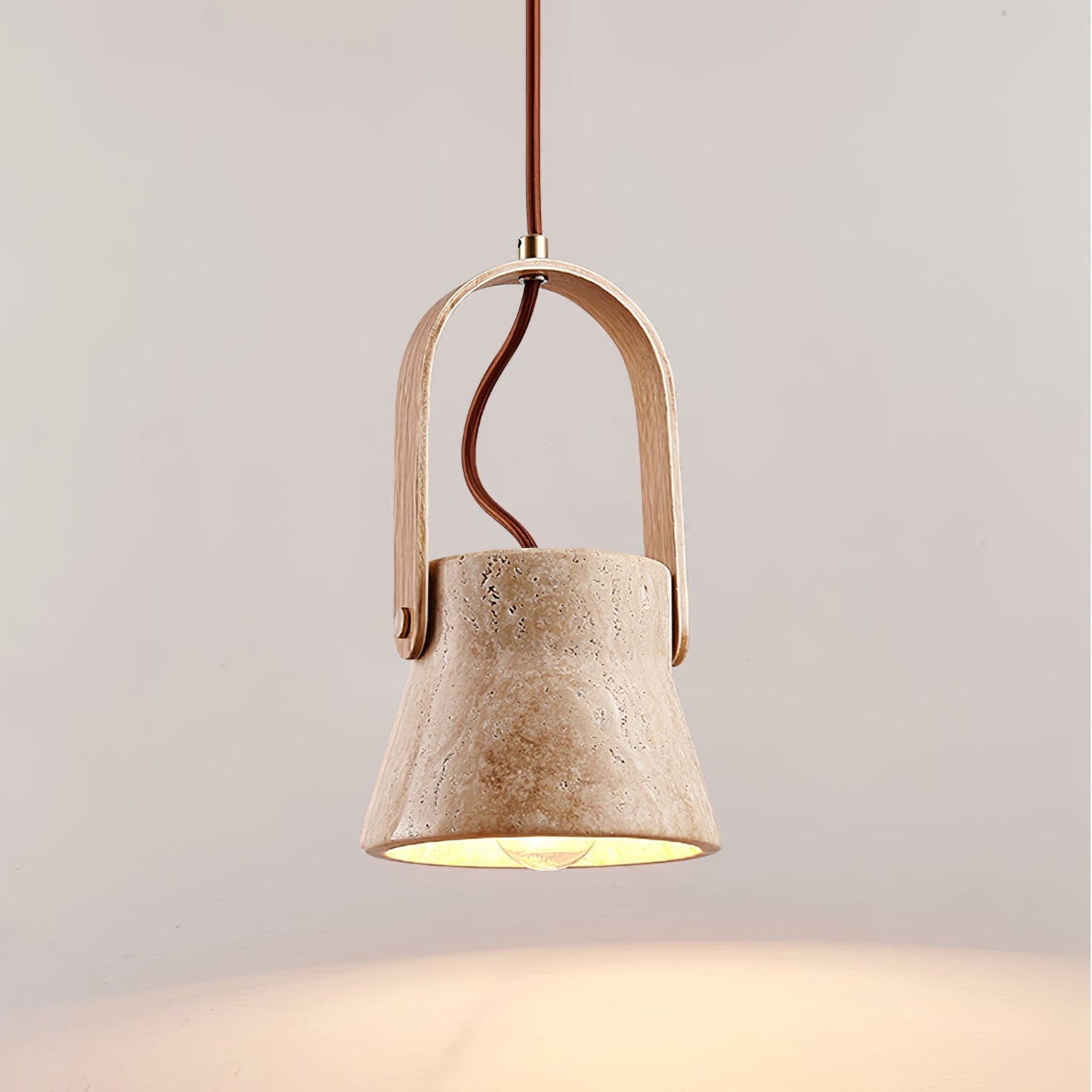 Frix Travertine Pendant Light-Neutral Decor