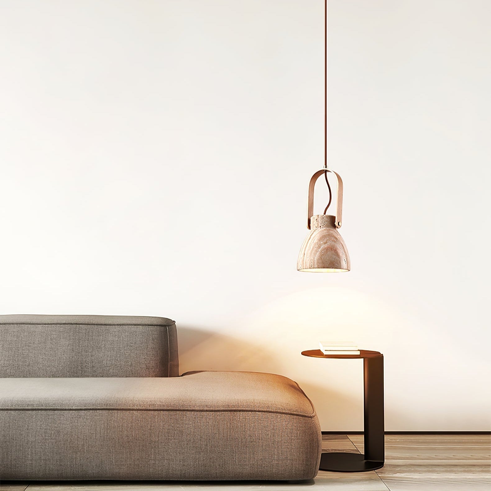 Frix Travertine Pendant Light-Neutral Decor