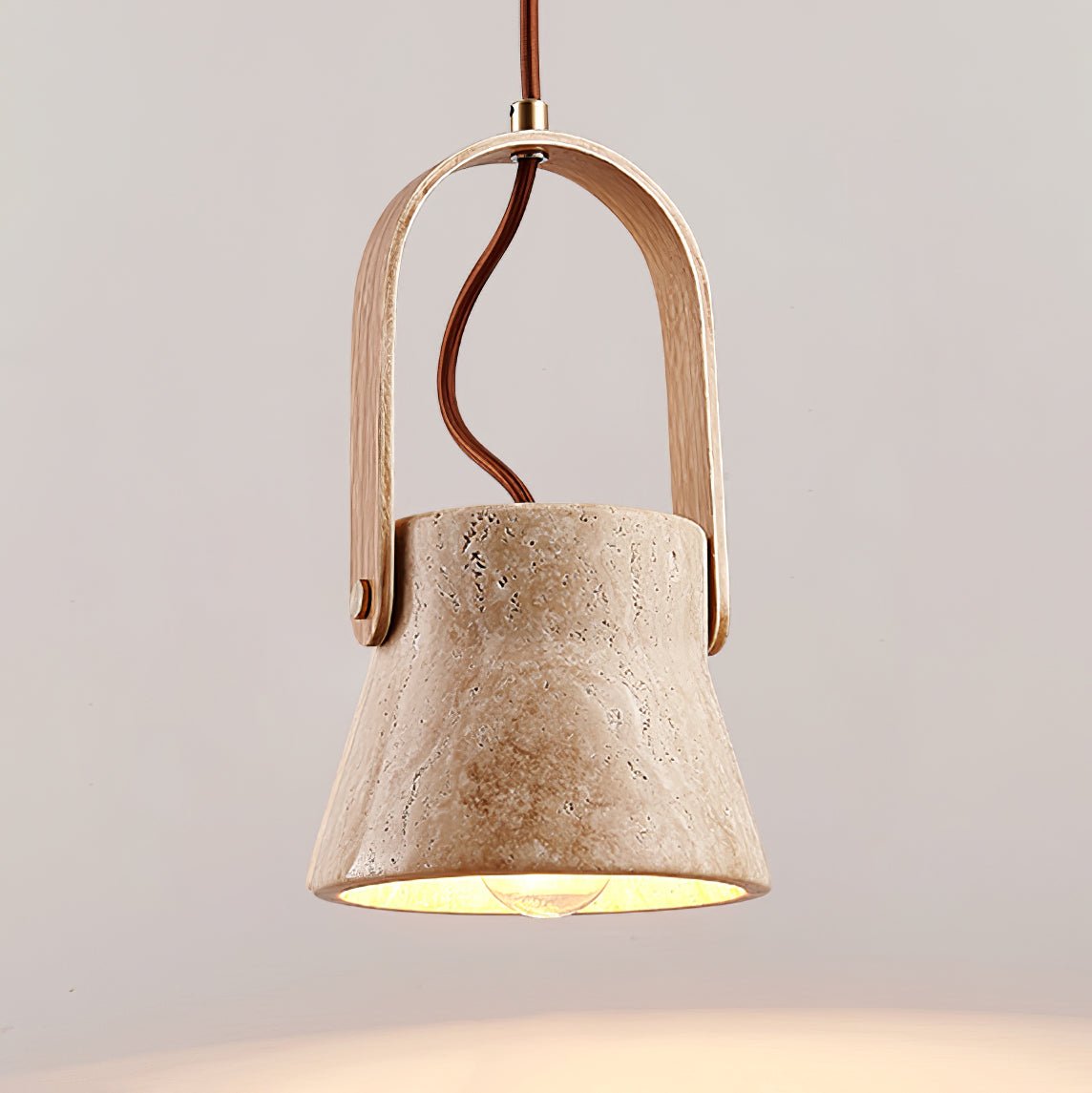 Frix Travertine Pendant Light-Neutral Decor