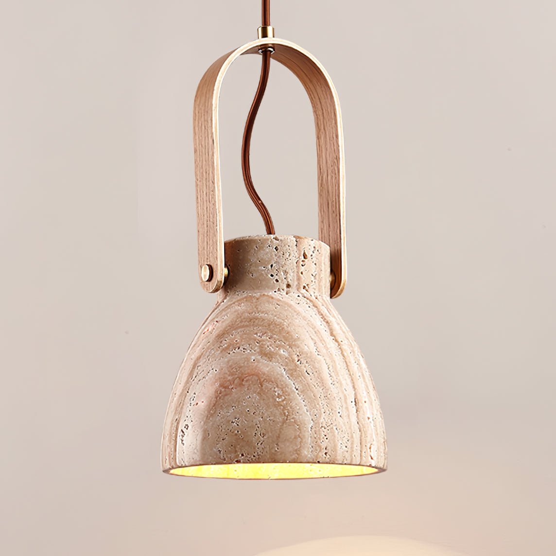 Frix Travertine Pendant Light-Neutral Decor