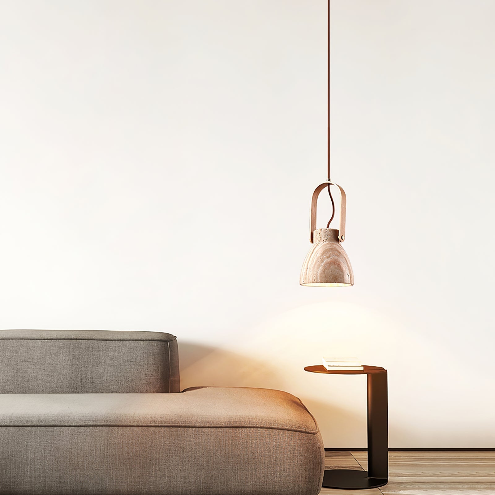 Frix Travertine Pendant Light-Neutral Decor