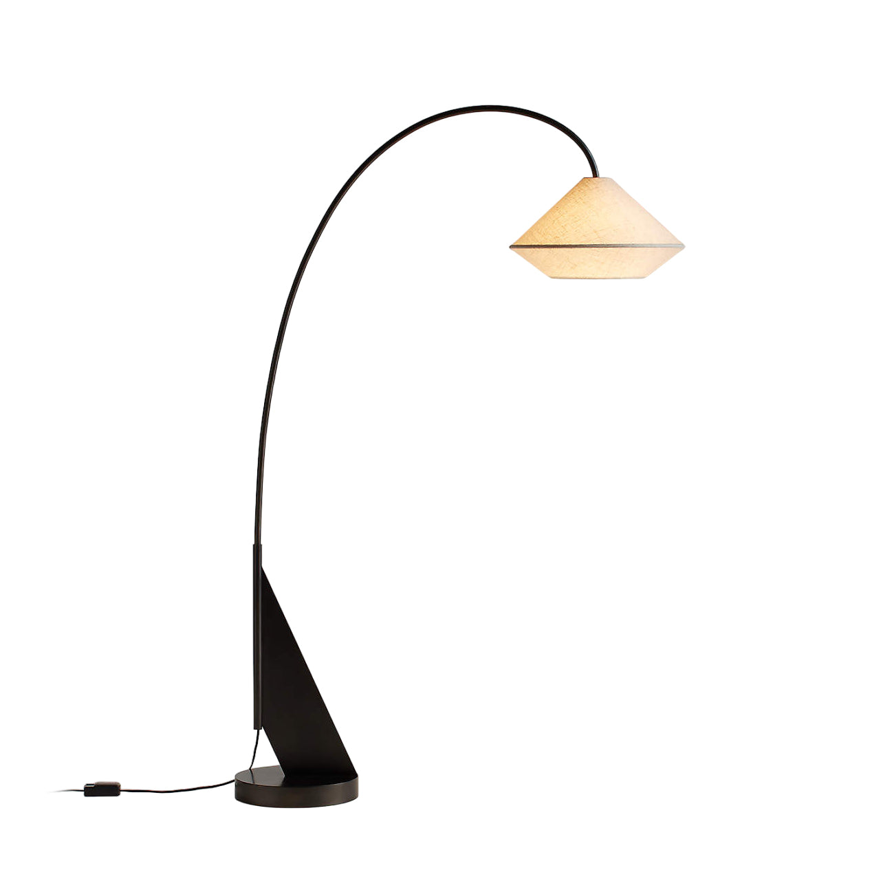 Avenir Arc Floor Lamp in a modern living room setting.