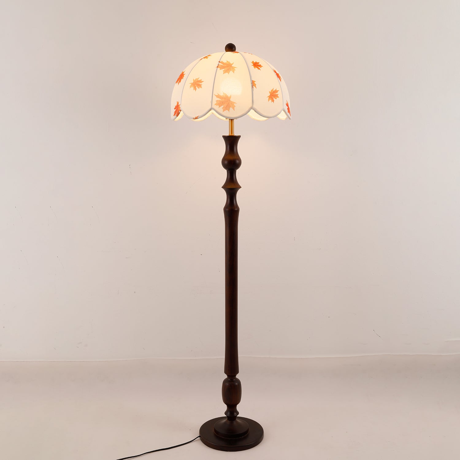 Mapler Wood Fabric Elegant Floor Lamp-Neutral Decor