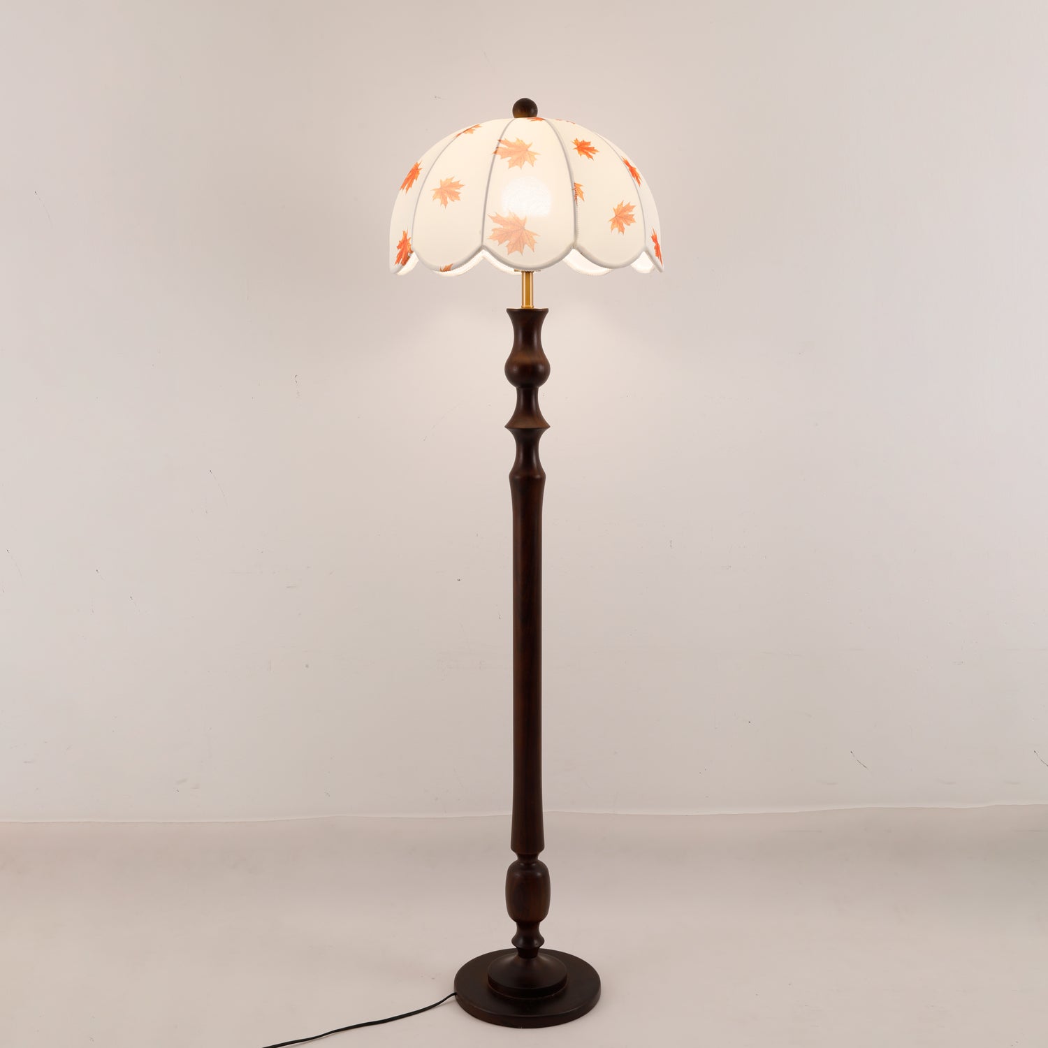 Mapler Wood Fabric Elegant Floor Lamp-Neutral Decor
