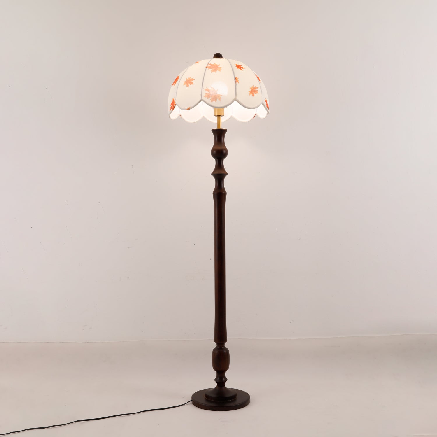 Mapler Wood Fabric Elegant Floor Lamp-Neutral Decor