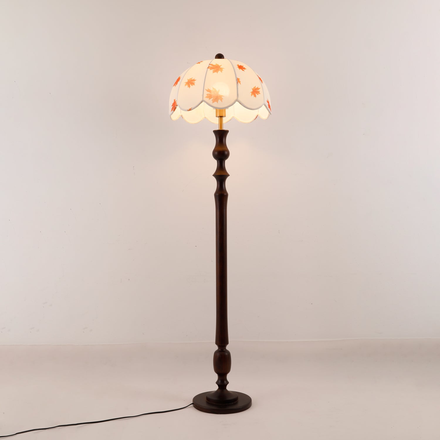 Mapler Wood Fabric Elegant Floor Lamp-Neutral Decor