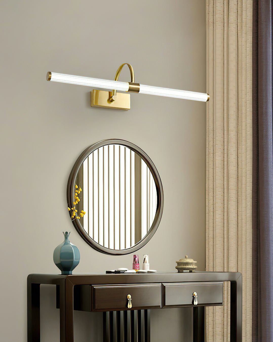 Beryl Modern Minimalist Brass Wall Light-Neutral Decor