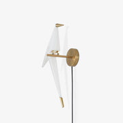 Visileth Nordic Art Crane Plug-In Wall Lamp-Neutral Decor