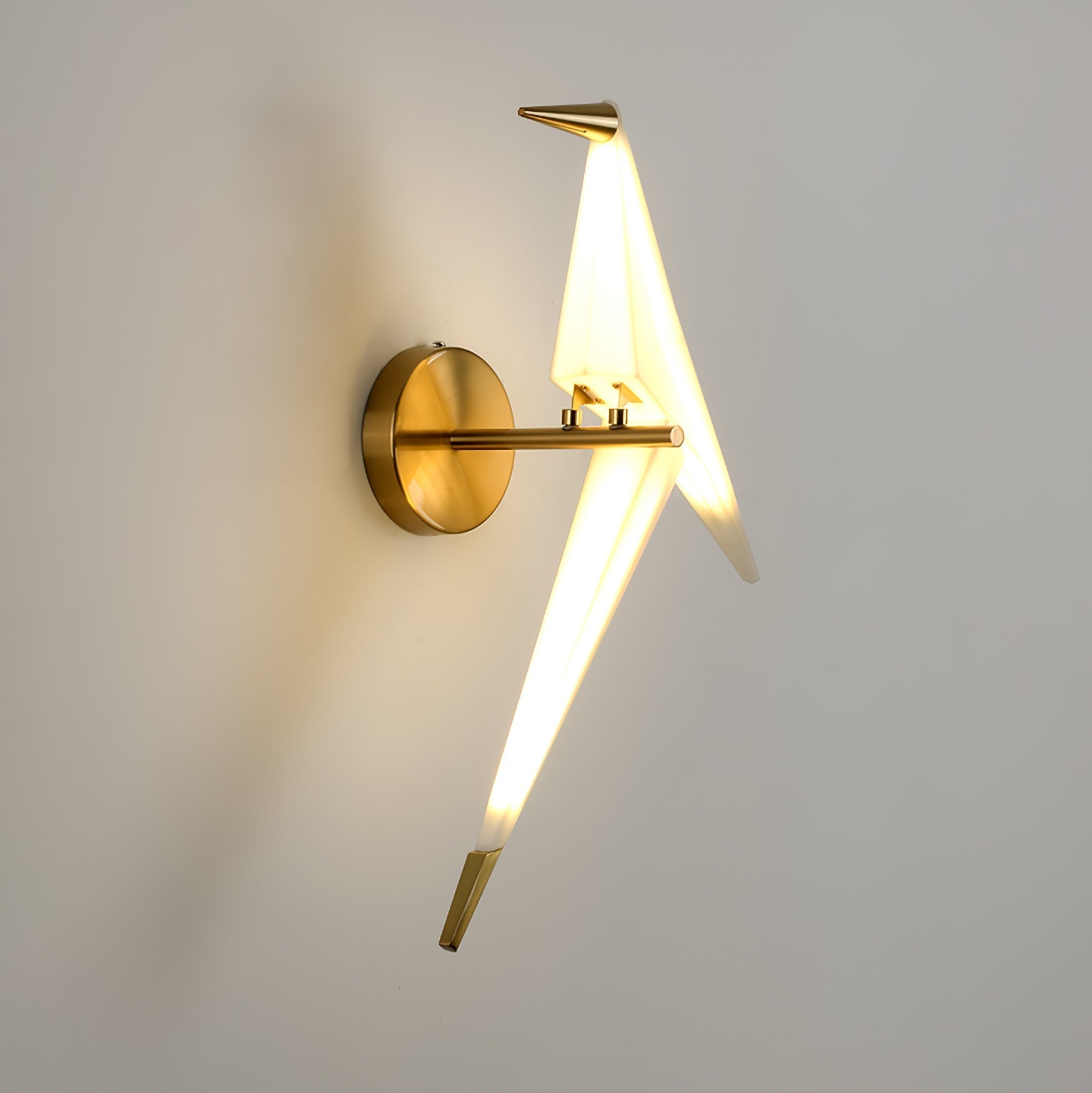 Eovela Nordic Art Paper Crane Wall Lamp-Neutral Decor