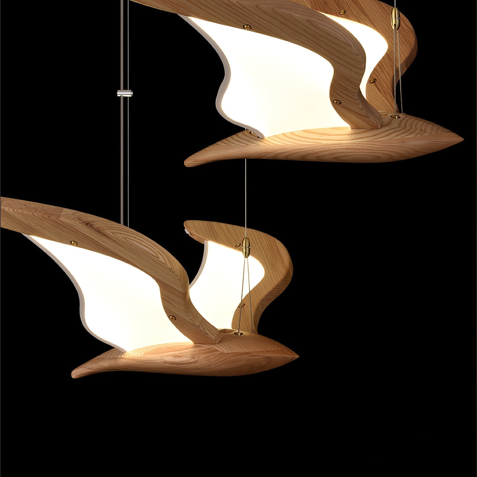 Lyvynia Organic Wood Pendant Light-Neutral Decor