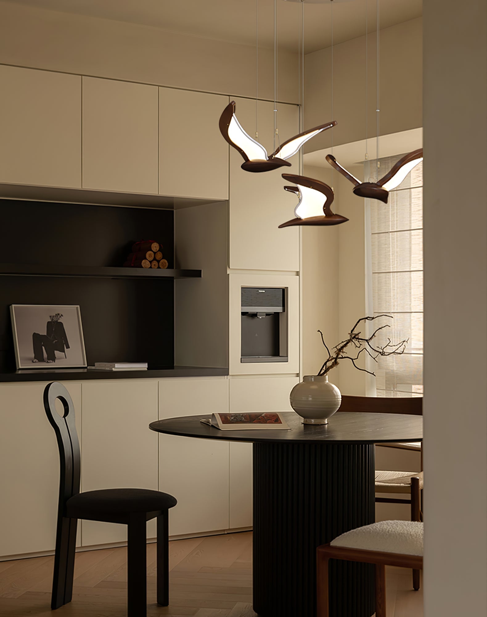 Lyvynia Organic Wood Pendant Light-Neutral Decor