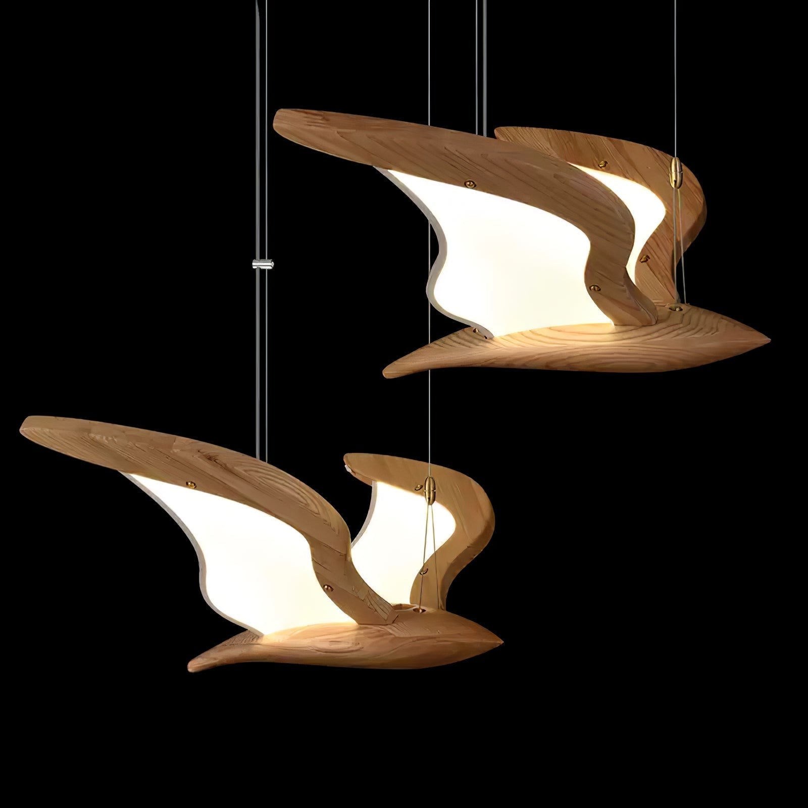 Lyvynia Organic Wood Pendant Light-Neutral Decor