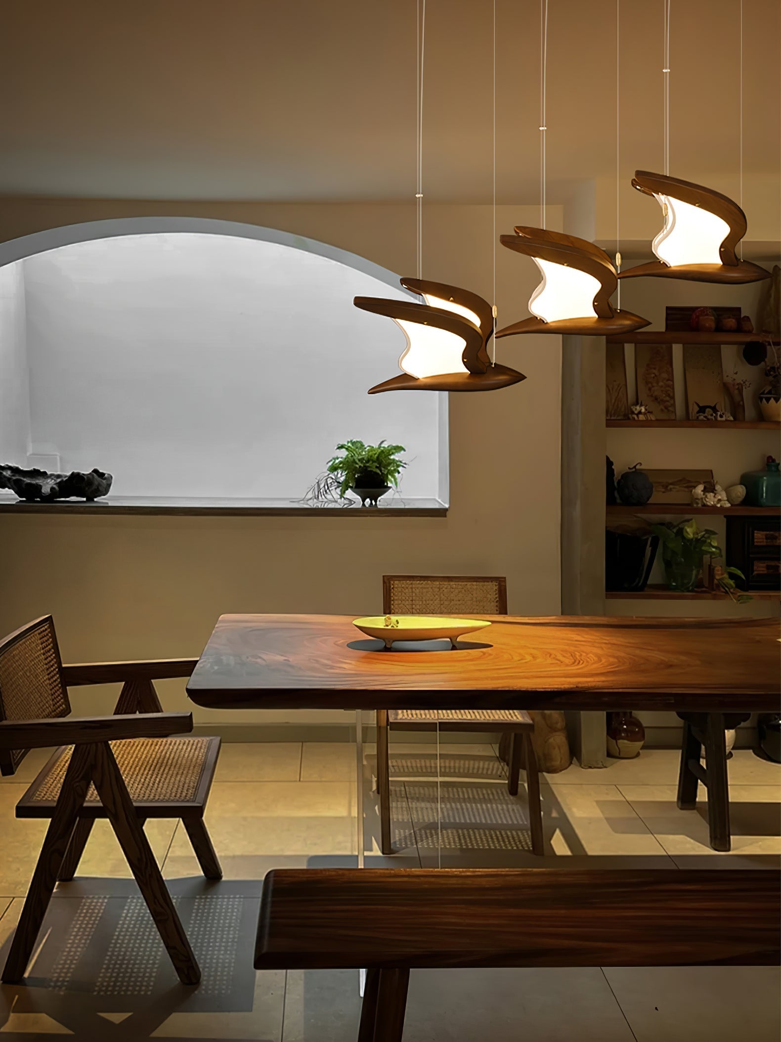 Lyvynia Organic Wood Pendant Light-Neutral Decor