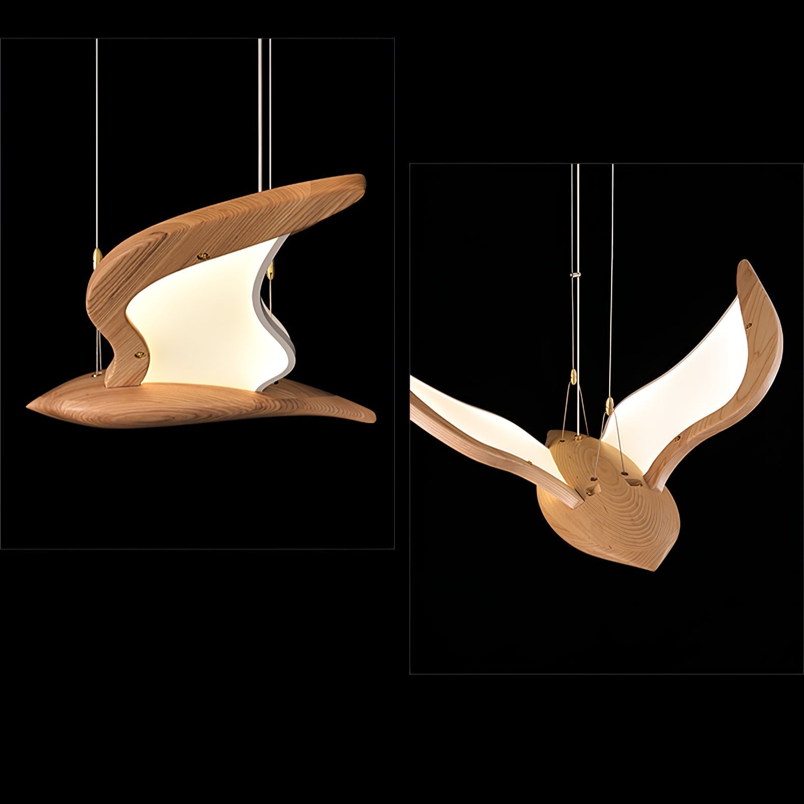 Lyvynia Organic Wood Pendant Light-Neutral Decor