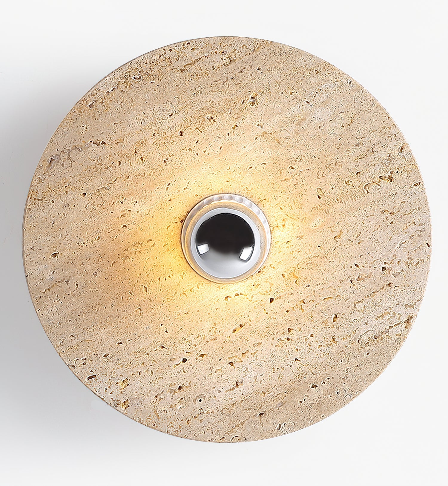 Dimensional drawing of the Avize Travertine Ceiling Lamp.