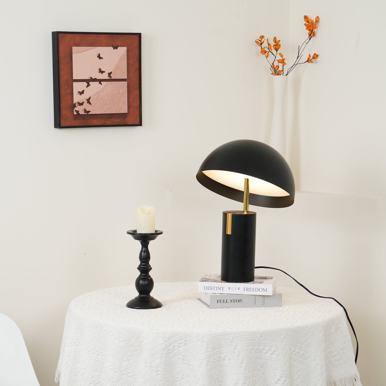 Veroca Steel Industrial Table Lamp-Neutral Decor