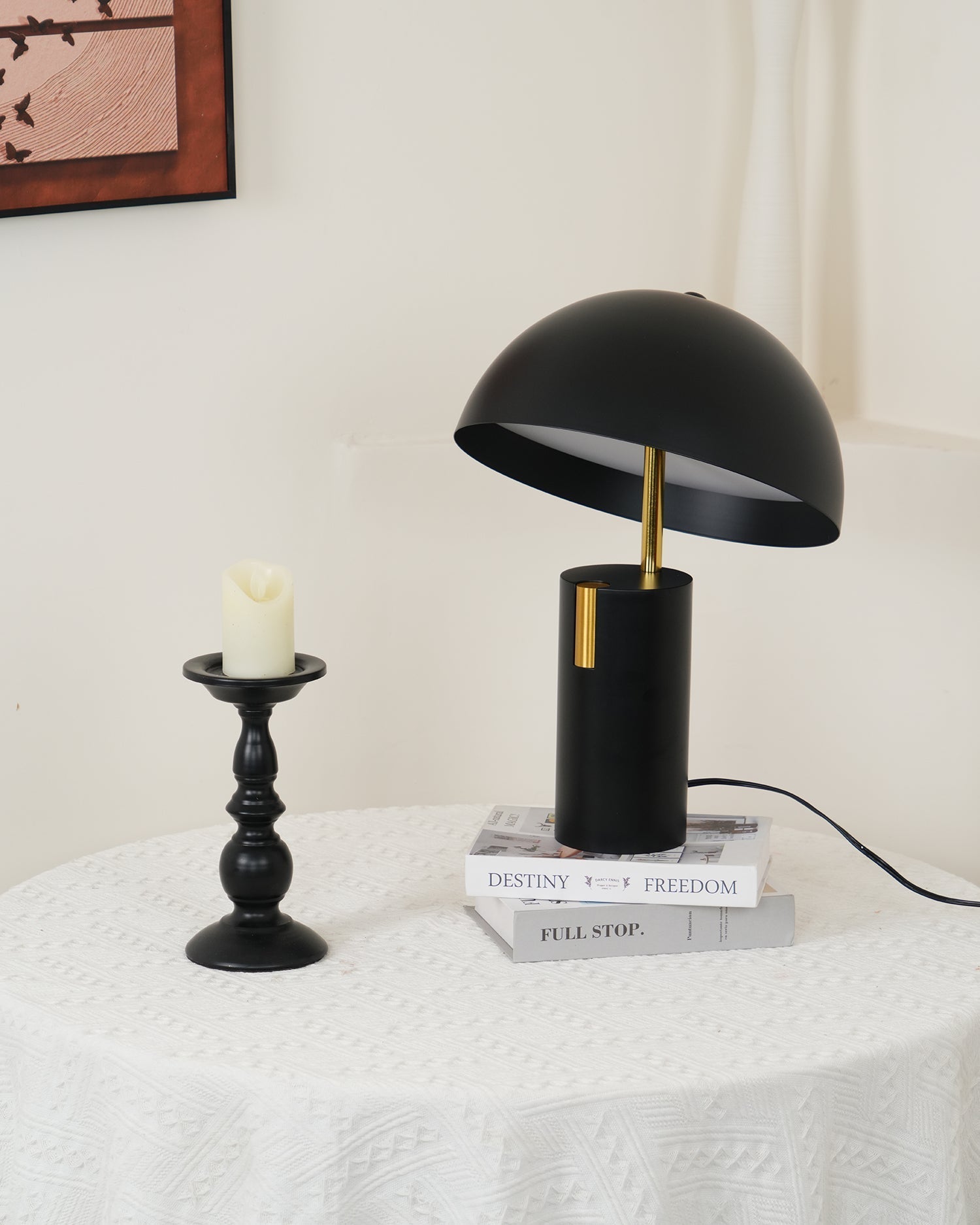 Veroca Steel Industrial Table Lamp-Neutral Decor